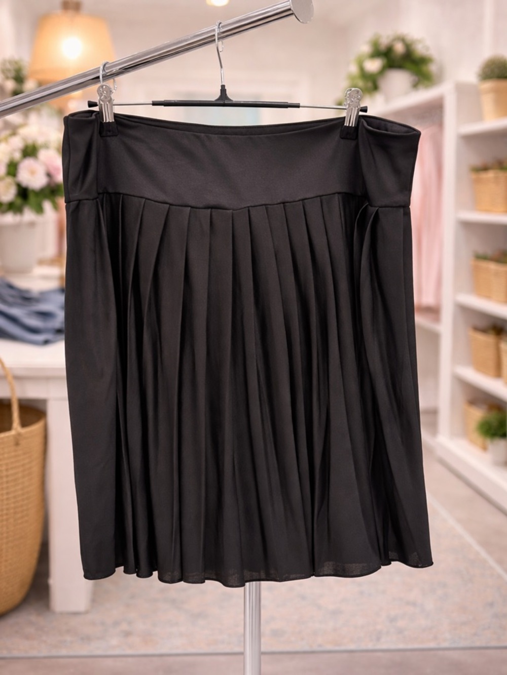 White Birch Black Pleated Skort 3X Stretchy Plus Size Flowy Athletic - Picture 2 of 2